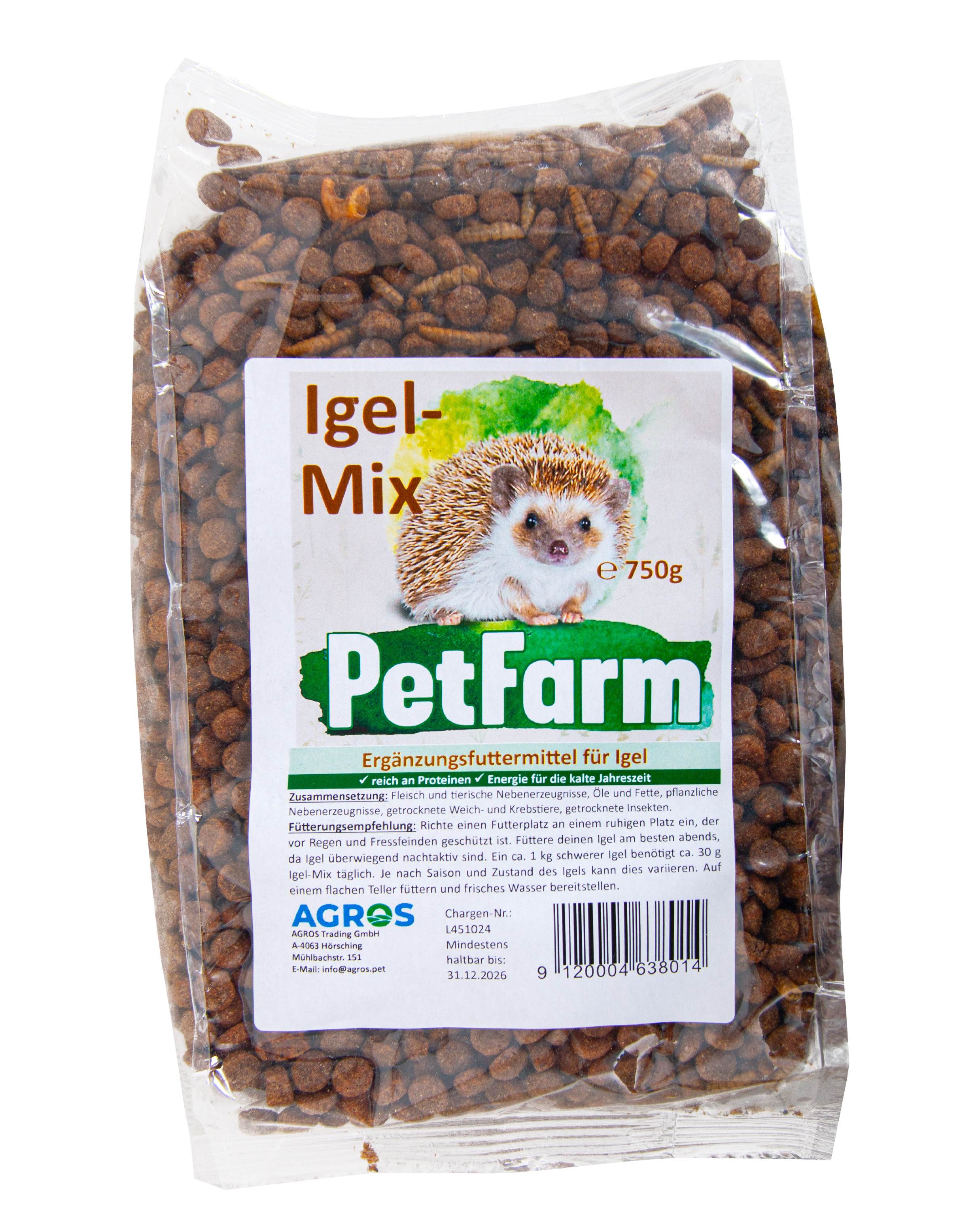 Mix krmiva pre ježkov 750g